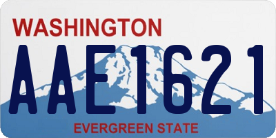 WA license plate AAE1621