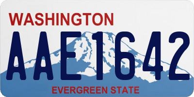 WA license plate AAE1642