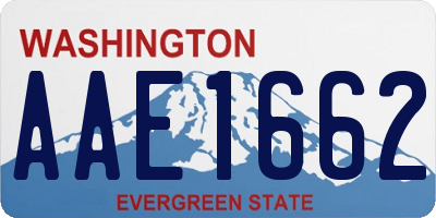 WA license plate AAE1662