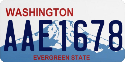 WA license plate AAE1678
