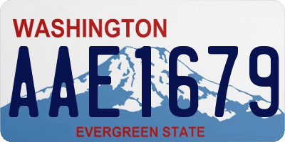 WA license plate AAE1679