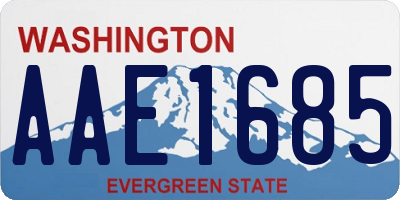 WA license plate AAE1685