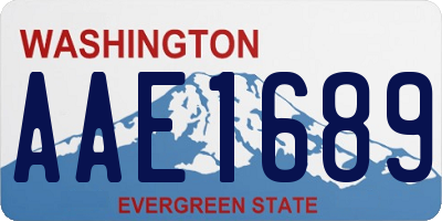 WA license plate AAE1689