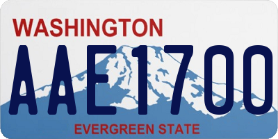 WA license plate AAE1700