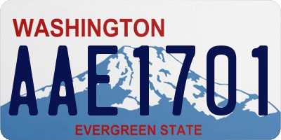 WA license plate AAE1701