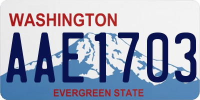 WA license plate AAE1703