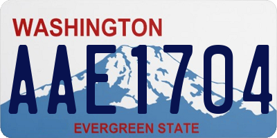 WA license plate AAE1704