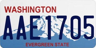 WA license plate AAE1705