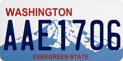 WA license plate AAE1706