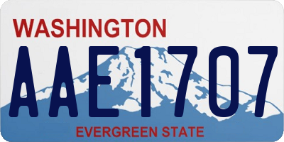 WA license plate AAE1707