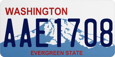 WA license plate AAE1708