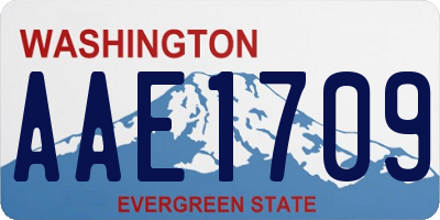 WA license plate AAE1709