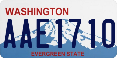 WA license plate AAE1710