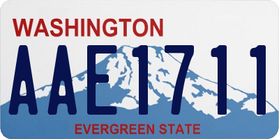 WA license plate AAE1711