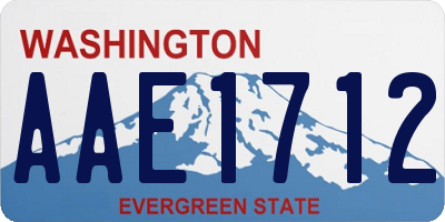 WA license plate AAE1712