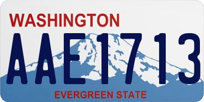 WA license plate AAE1713