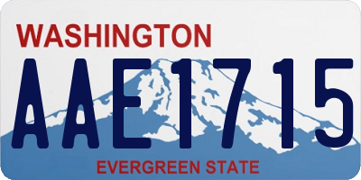 WA license plate AAE1715