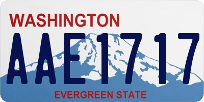 WA license plate AAE1717