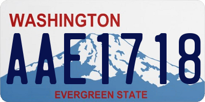 WA license plate AAE1718