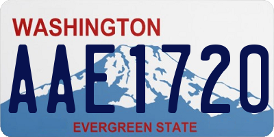 WA license plate AAE1720