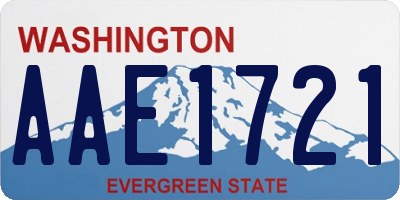 WA license plate AAE1721