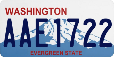 WA license plate AAE1722