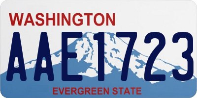 WA license plate AAE1723