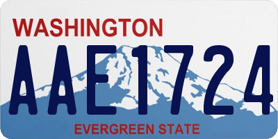 WA license plate AAE1724