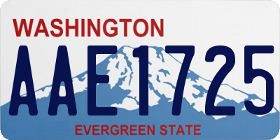 WA license plate AAE1725