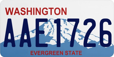 WA license plate AAE1726