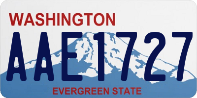 WA license plate AAE1727