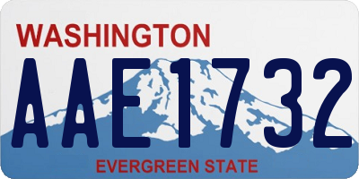 WA license plate AAE1732