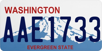 WA license plate AAE1733