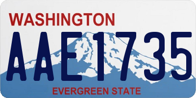 WA license plate AAE1735