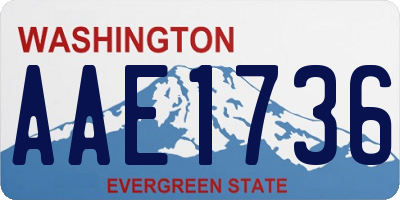 WA license plate AAE1736