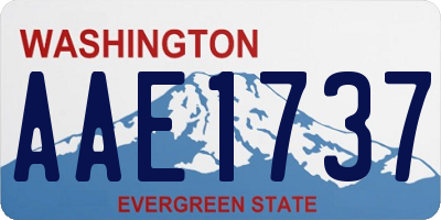 WA license plate AAE1737