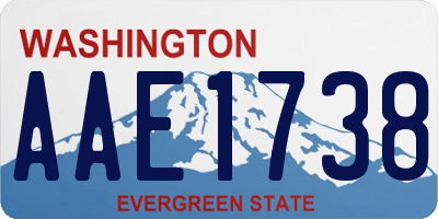 WA license plate AAE1738