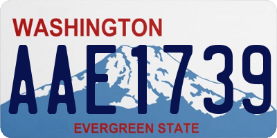 WA license plate AAE1739