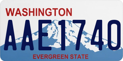 WA license plate AAE1740