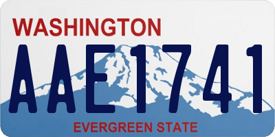 WA license plate AAE1741