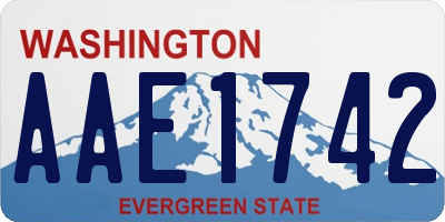 WA license plate AAE1742