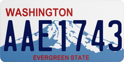 WA license plate AAE1743