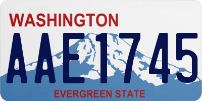 WA license plate AAE1745