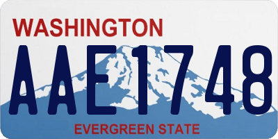 WA license plate AAE1748