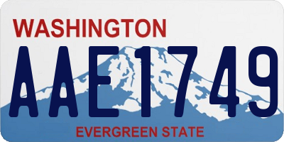 WA license plate AAE1749