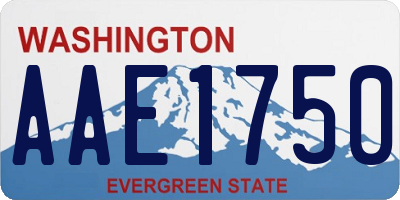 WA license plate AAE1750