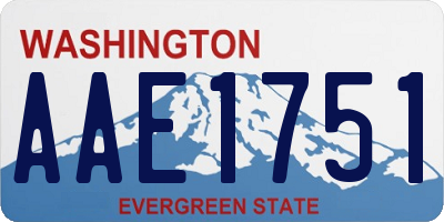 WA license plate AAE1751