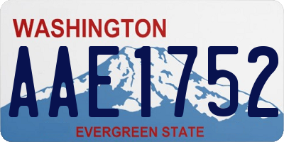 WA license plate AAE1752