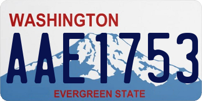 WA license plate AAE1753