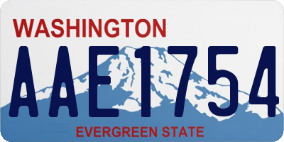 WA license plate AAE1754